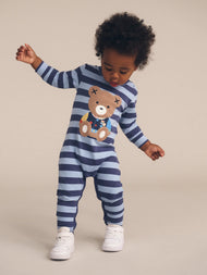 HUX COLLEGE BLUE STRIPE ROMPER