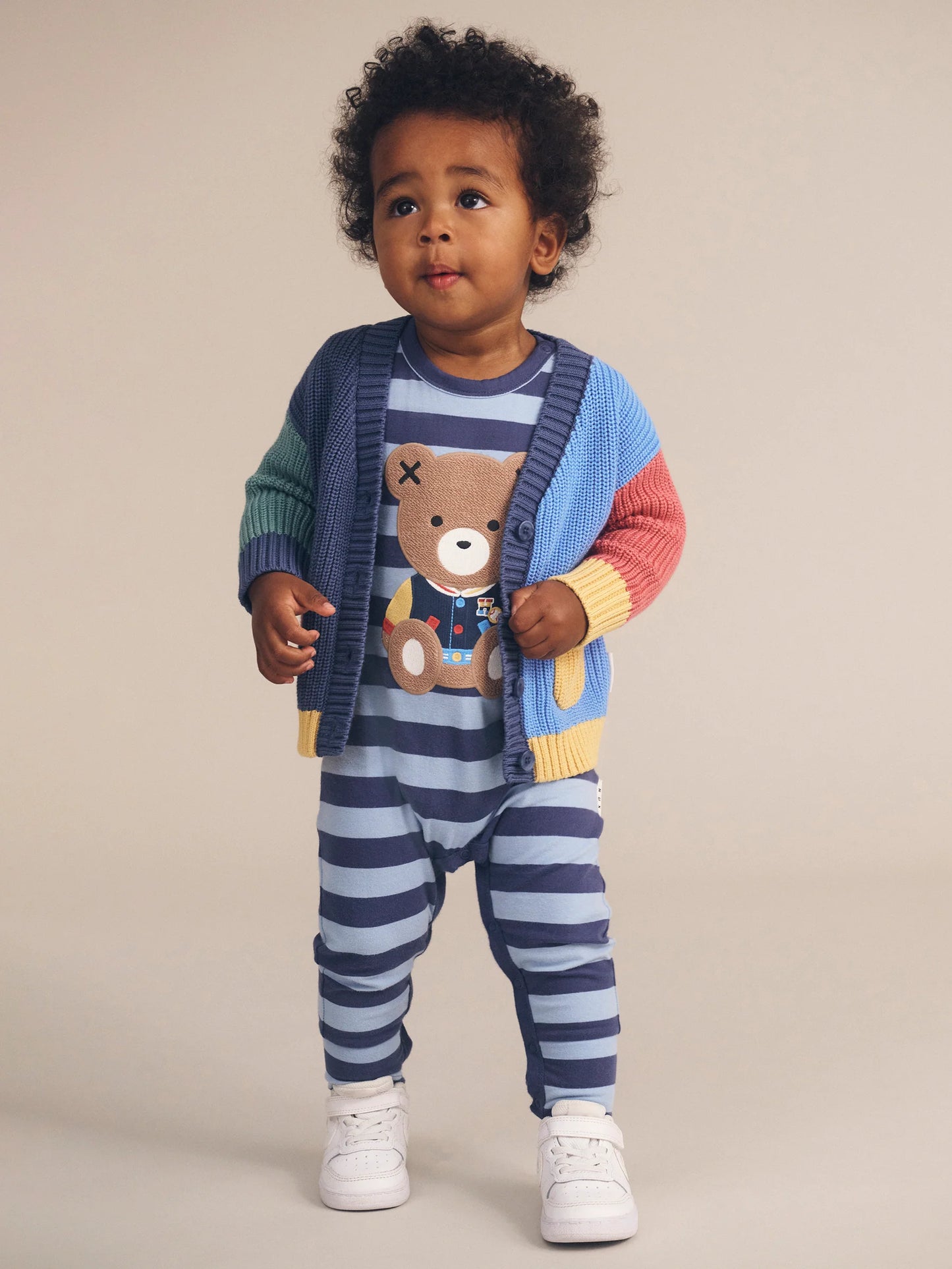 HUX COLLEGE BLUE STRIPE ROMPER