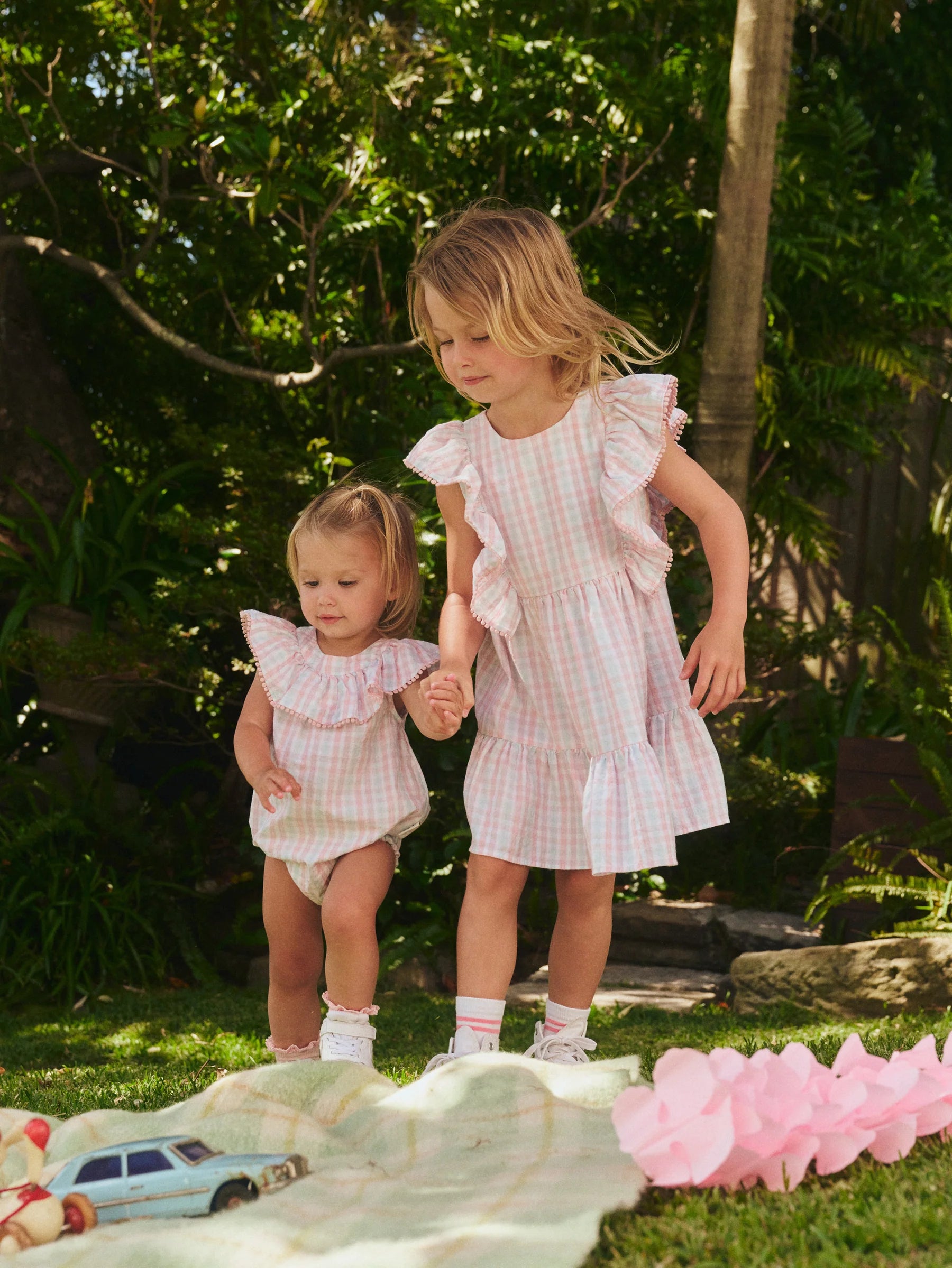 HUX JEWEL CHECK PLAYSUIT