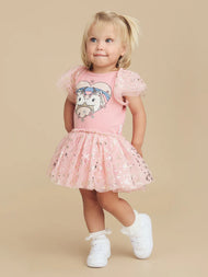HUX UNICORN HEART RAGLAN BALLET ONESIE
