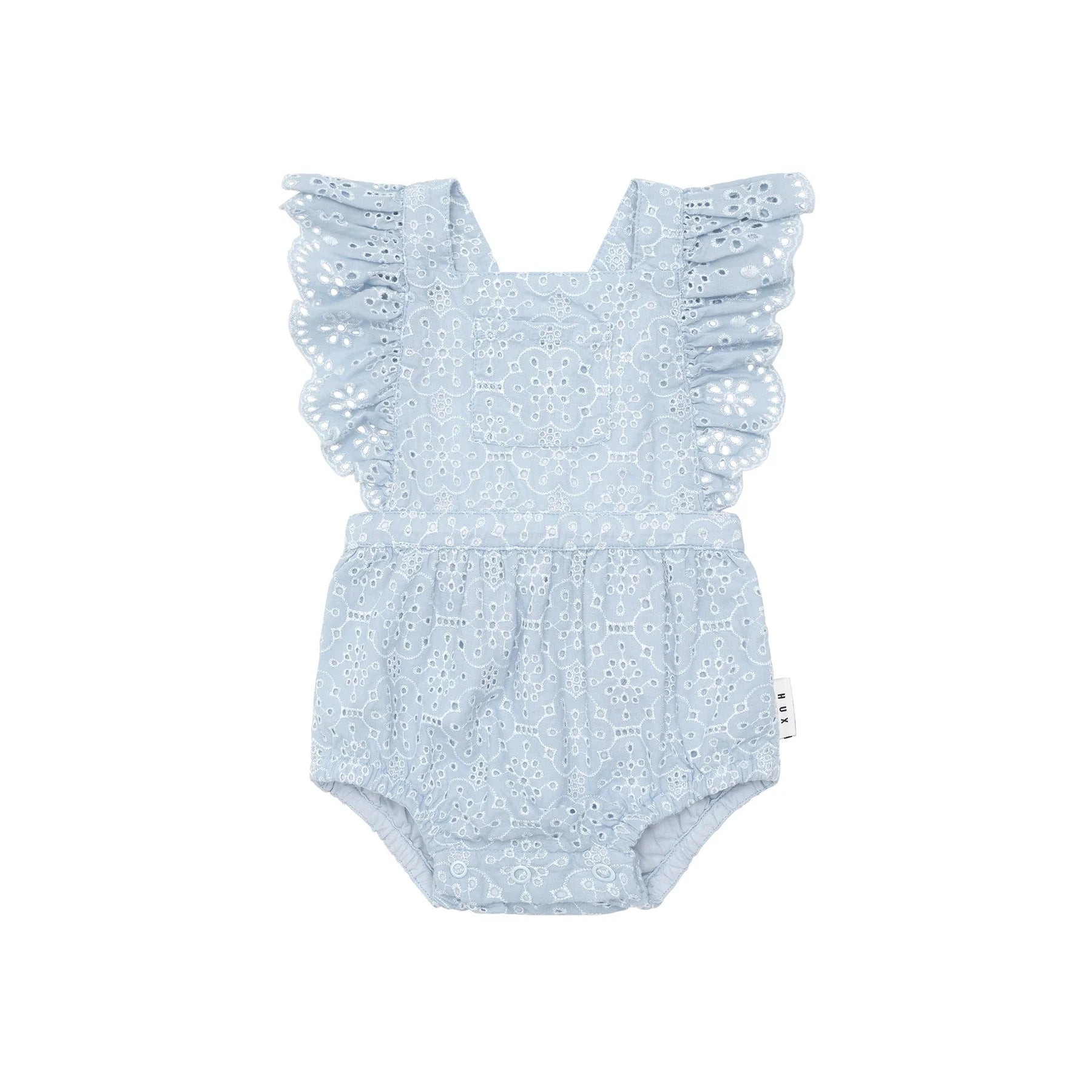 HUX BRODERIE FRILL PLAYSUIT