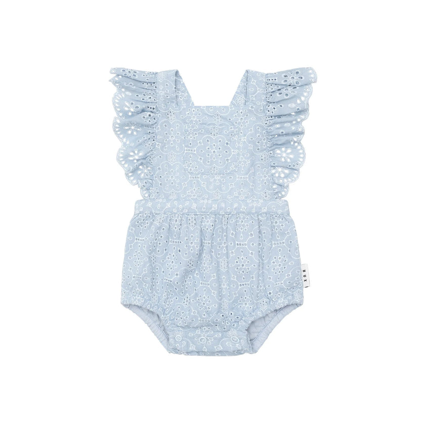 HUX BRODERIE FRILL PLAYSUIT
