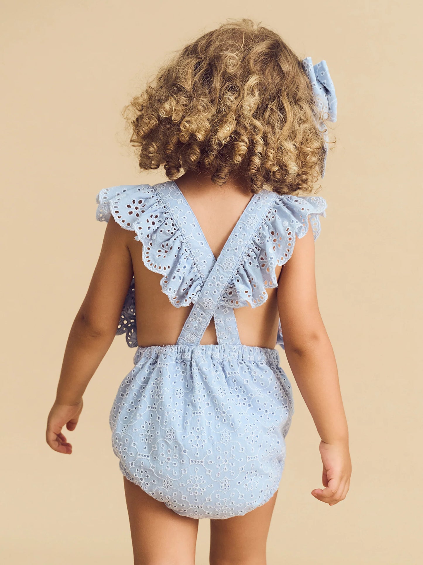 HUX BRODERIE FRILL PLAYSUIT