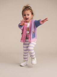 HUX COLLEGE ORCHID STRIPE ROMPER