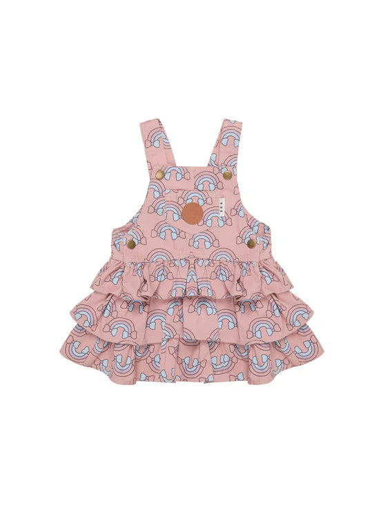 HUX RAIN BOW OVERALL FRILL DRESS