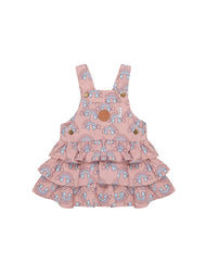 HUX RAIN BOW OVERALL FRILL DRESS