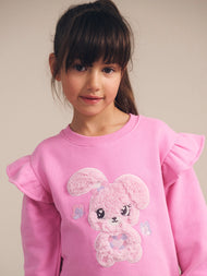 HUX BUNNY GEM FRILL SWEATSHIRT