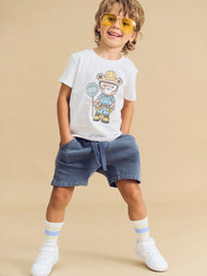 HUX SLOUCH SHORT WASHED NAVY