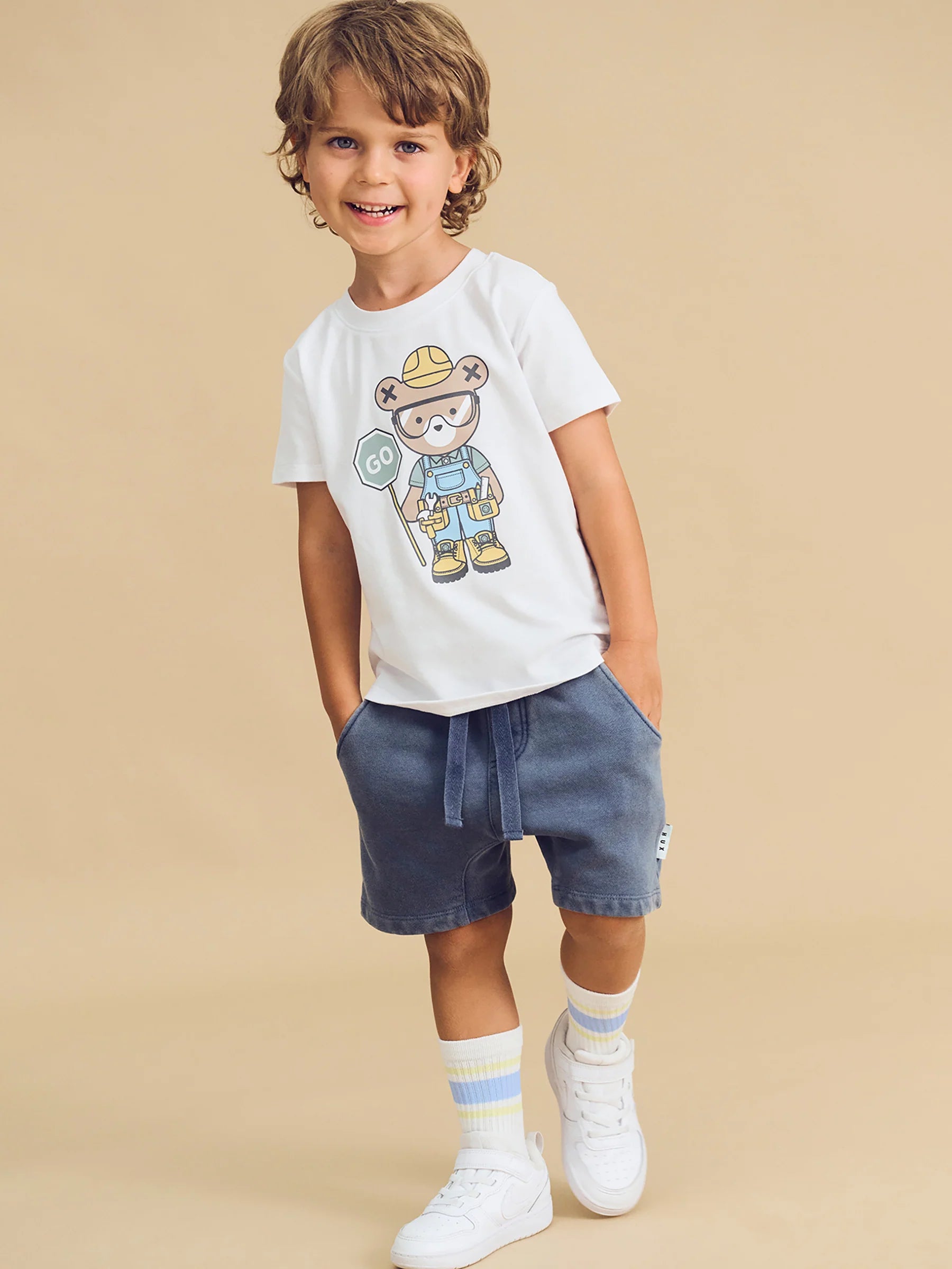 HUX SLOUCH SHORT WASHED NAVY