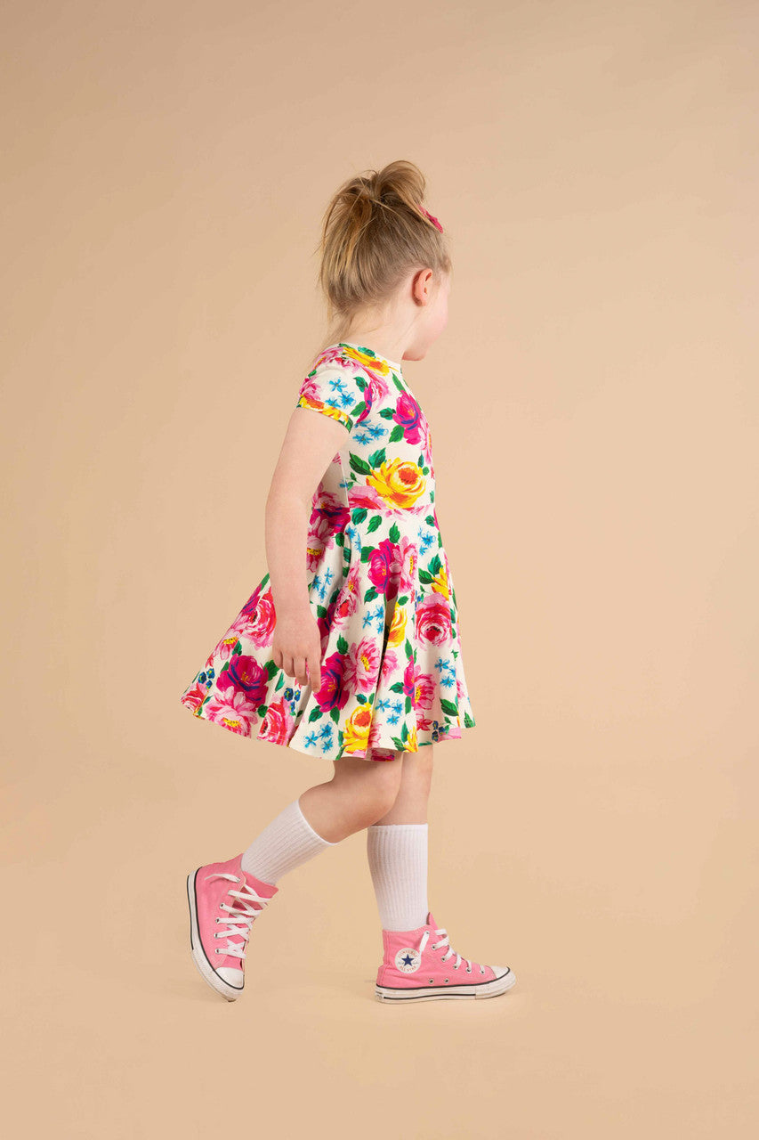RYB CHINTZ WAISTED DRESS