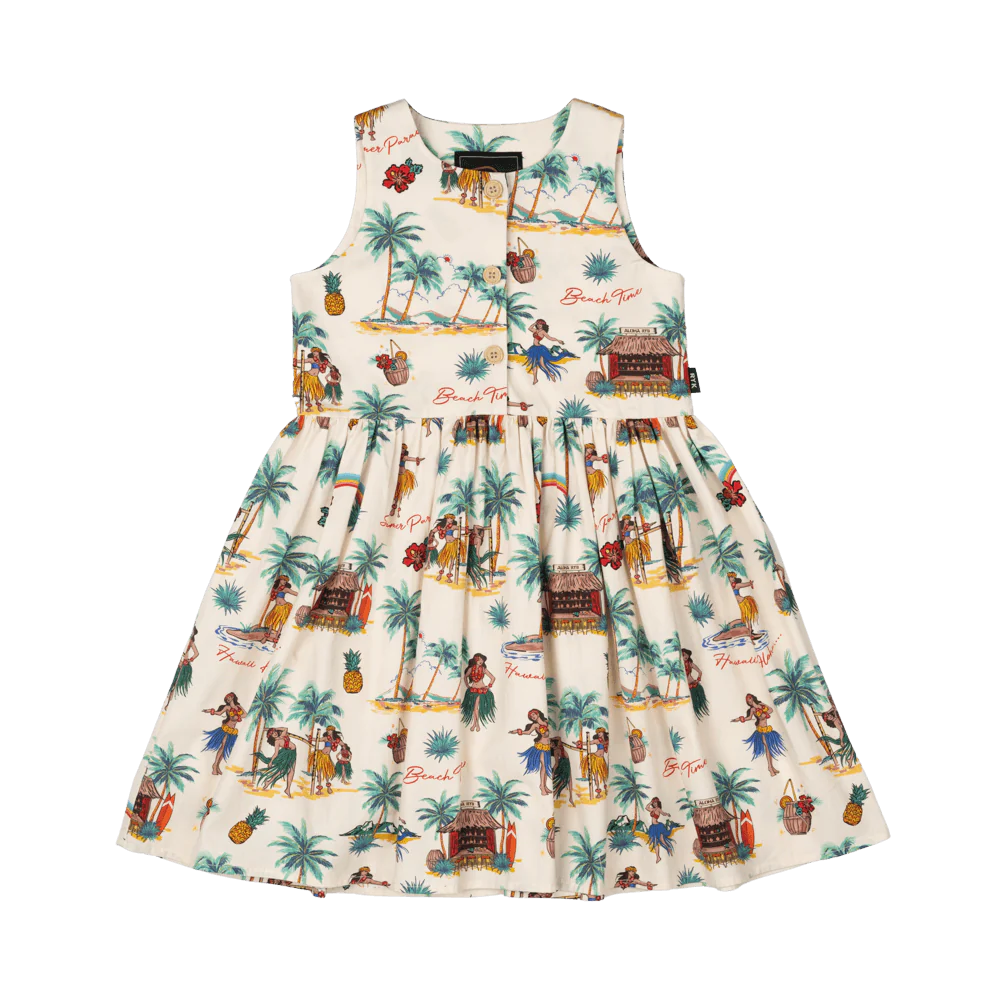 RYB ALOHA POPOVER DRESS