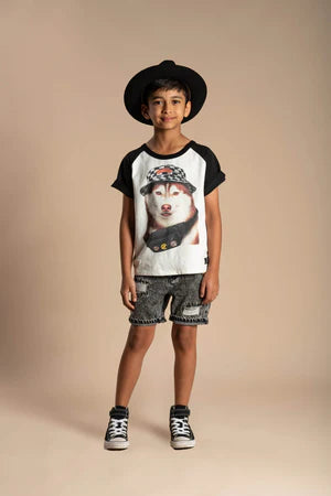 RYB CHARCOAL RIPPED DENIM SHORTS