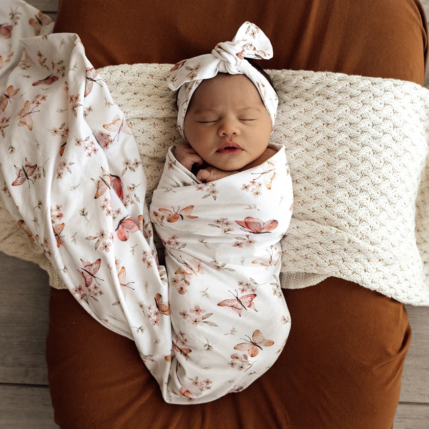 SNUGGLE HUNNY BUTTERFLY JERSEY WRAP SET