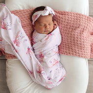SNUGGLE HUNNY CORAL JERSEY WRAP SET