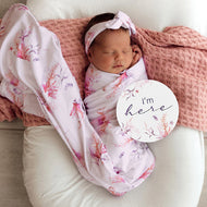 SNUGGLE HUNNY CORAL JERSEY WRAP SET