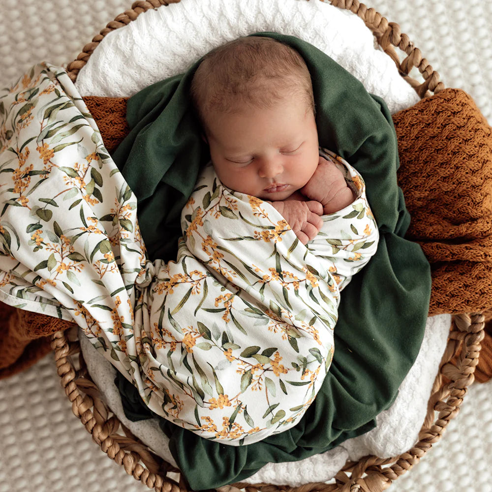 SNUGGLE HUNNY GOLDEN WATTLE JERSEY WRAP SET