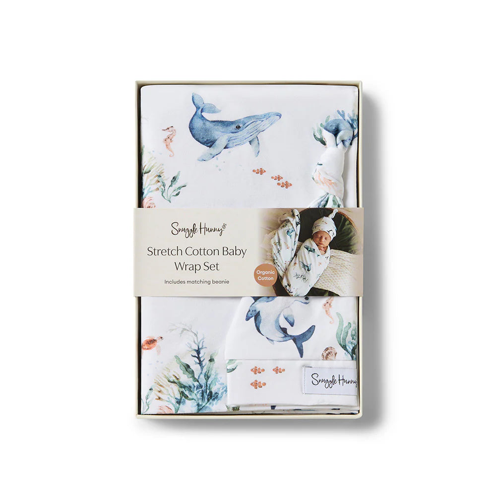 SNUGGLE HUNNY OCEAN JERSEY WRAP SET